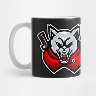 Ninja wolf illustratin character Mug